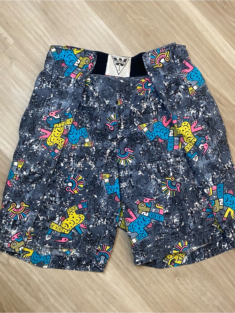 Vintage Pinwheels Swim Trunks Mens One Size Graphic Novelty Aztec Pop Art